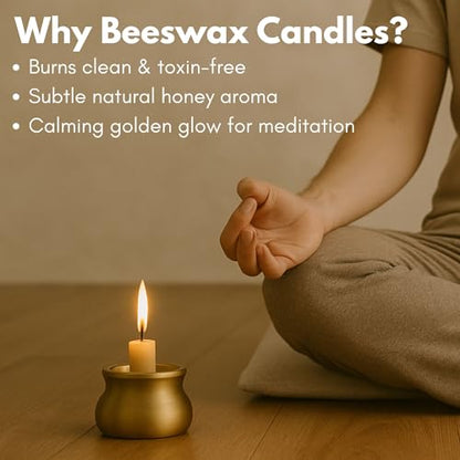 20 Minute Pure Beeswax Candles, Beeswax Meditation Candles, Refill Pack of 50 Mini Candles, Stress Releif Gifts for Women,Non Toxic Candle Made in Australia (Refill Pack 50pcs) - size: Refills (50pcs)