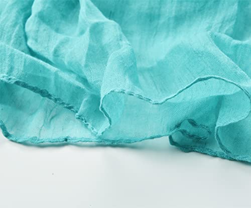 Women's Cotton Scarves Lady Light Soft Fashion Solid Scarf Wrap Shawl - color: Teal