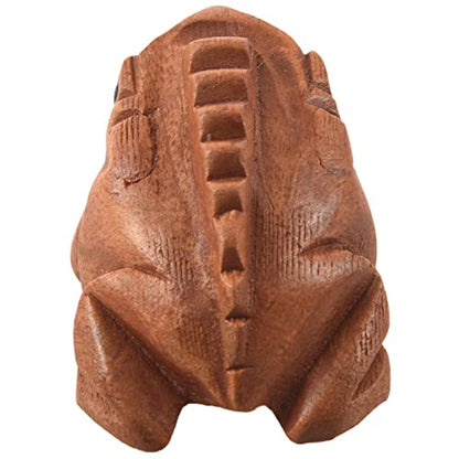 2X Carved Croaking Wood Percussion Musical Sound Wood Frog Tone Block Toy