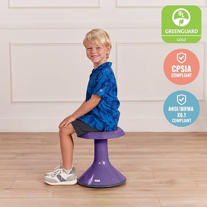 ECR4Kids ACE Active Core Engagement Wobble Stool, 15-Inch Seat Height, Flexible Seating, Eggplant - color: Eggplant