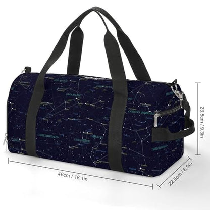 Starry Sky Constellation Large Capacity Portable Fitness Bag, Easy to Carry - color: Starry Sky Constellation