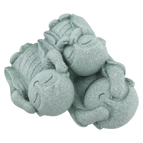 Minimalist Stone Buddha and Monk Set for Harmonious Garden Design Indoor Temple Vibe or Water Feature Ornamental Placement (B)