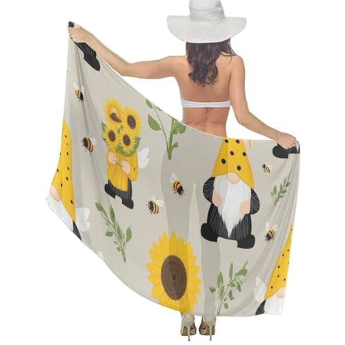 Fashion Chiffon Beach Sarong Sheer Swimsuit Wrap Tranel Long Scarf Decor - color: Color573
