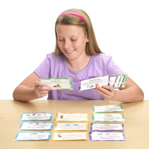 Really Good Stuff Social-Emotional Learning Conversation Cards for Home- Set of 18-Help Kids Learn and Discuss Feelings-Activities to Express Emotions - style: Social-Emotional From Home