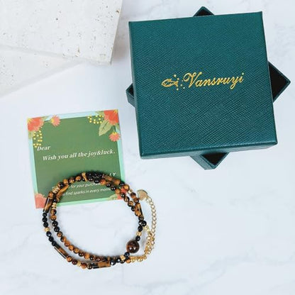 Crystal Pendant Necklaces Healing love Women's Men's choker Obsidian Tiger eye White Crystal Black Gold waterproof dainty Charm stackable statement Cute Stone necklace Unisex - style: TigereyeBeadNecklace