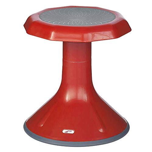 ECR4Kids ACE Active Core Engagement Wobble Stool, 15-Inch Seat Height, Flexible Seating, Red - color: Red