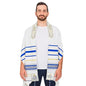 Holy Land Market New Covenant Prayer Shawl with Bag, Card & Tallit Brochure, Soft Fabric, 72x22 Inches for Women and Men