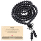 AD Beads 6mm 8mm 108 Prayer Mala Jasper Elastic Bracelet - Handmade Yoga Meditation Healing Power Energy Gifts for Unisex Adult. - color: Matte Onyx(Peace)