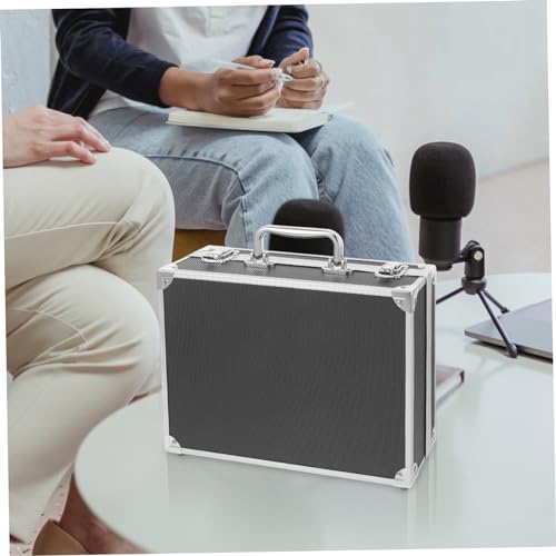 Portable Aluminum Alloy Briefcase with Padded Interior for Safe Storage of Instruments and Tools Lightweight Design for Easy Transportation for Office and Home Use