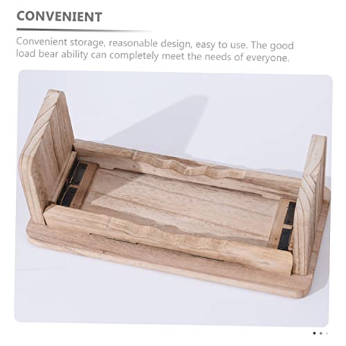 Abaodam Wooden Meditation Bench Kneeling Chair Non-Slip Stool for Home Zen Stool Folding Kneel