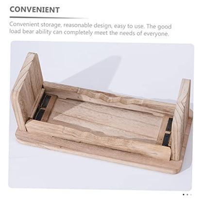 Abaodam Wooden Meditation Bench Kneeling Chair Non-Slip Stool for Home Zen Stool Folding Kneel