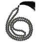 Amazing Gemstone Japa Mala 108 Prayer Beads Necklace and Wrist Mala Bracelet for Meditation - color: Hematite, size: Without Knots