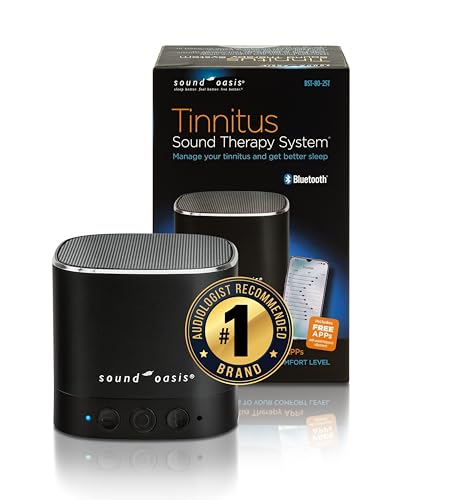 Sound Oasis® Bluetooth® Tinnitus Sound Therapy System® – 25 Built-in Tinnitus Relief & Relaxation Sounds, Extended 12-Hour Sound Tracks, Rechargeable Bluetooth Speaker for Sleep & Sound Masking - size: BST-80-25T