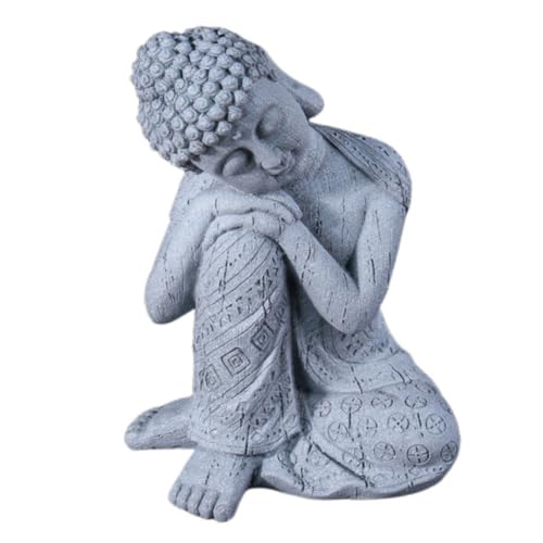 Zen Buddha Sculpture Home Decor for Tranquil Rooms Creative Desktop Ornament with Traditional Chinese Design and Textures for Zen Decor and Room Decorations