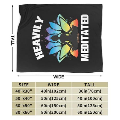 Buddha Buddhism Heavily Meditated Yoga Premium Fleece Blanket, Ultra-Soft Plush Throw Blanket for Bed, Couch & Travel 80"x60" - size: 80"x60"