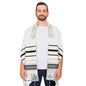 Holy Land Market Messianic Christian Shawl/Tallit - The Messiah Tallit (72 x 22 Inches) - color: Black