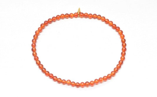 Carnelian Beaded Bracelet RONDELLE 2mm Smooth 7INCH Sterling Silver Stacking Beaded Bracelet, Simple Layering, Dainty Gemstone Bracelet, Fine Jewelry, Minimalist,