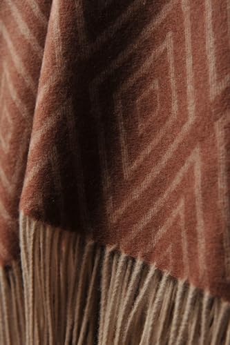CUDDLE DREAMS Premium Cashmere Throw Blanket with Fringe, Luxuriously Soft (Diamond Ochre) - color: Diamond Ochre