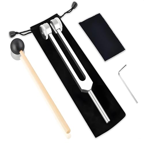 Tuning Forks for Healing – 128Hz Weighted&Unweighted Sound Therapy Tools, Chakra Balancing, Meditation & Yoga, Portable Vibrational Healing for Anxiety & Relaxation