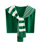 WaJuemy Sweater Shawl Wraps for Women Sweater Knitted Knotted Shawls Travel Casual Scarf Cape Shoulder Tops Fashion Wrap - color: Green Stripe