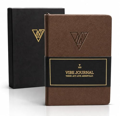 Guided Journal for Men | 13-Week Mindfulness & Self Mastery Journal for Gratitude, Reflection & Self Improvement | Unique Daily Prompts & Exercises | A5 Vegan Leather | Premium Gift Box | His Vibe - style: Without Pen