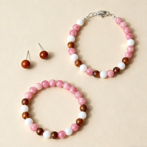About 45pcs 8mm Natural Stone Beads Fire Cherry Quartz Beads Energy Crystal Power Gemstone for Jewelry Making, DIY Bracelet Necklace - color: Fire Cherry Quartz, size: 8mm
