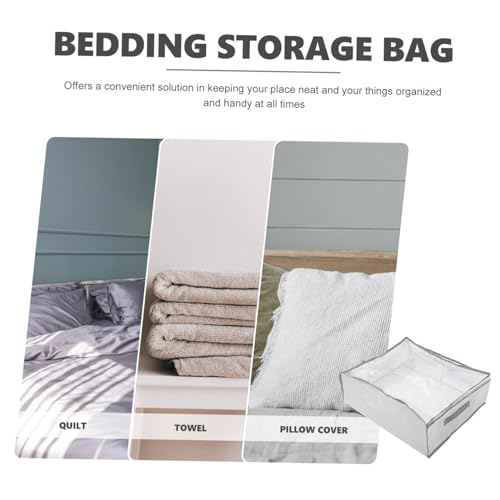 ABOOFAN Multi-Purpose Storage Bag with Handles Non-Woven Fabric Dustproof Organizer for Clothes and Blankets for Home and Travel Large Capacity