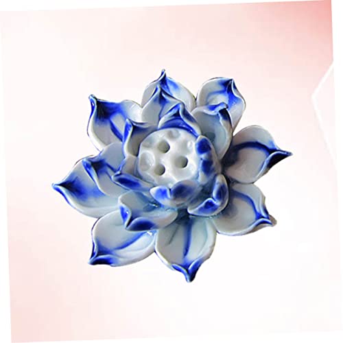 Levemolo Ceramic Lotus Table Ornament Unique Handmade Decoration for Home Office Craft for Desk Display Bookshelf Adornment Elegant Zen Design
