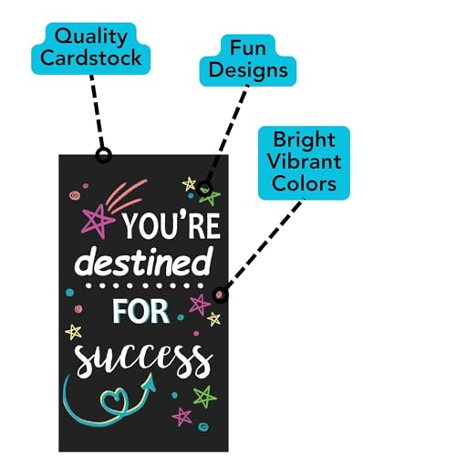 Iconikal 200-Count Inspirational, Motivational Sayings 3.5x2-inch Mini Quote Cards, Blank Back Give Gratitude, Appreciation, Kindness & Encouragement