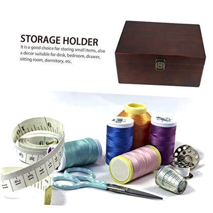 Homoyoyo Multifunctional Storage Bin Wooden Storage Organizer Desktop Wooden Organizer