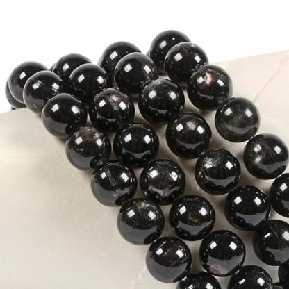 Justinstones Gem Semi Precious Gemstone 10mm Round Beads Stretch Bracelet 7 Inch Unisex - color: Hypersthene