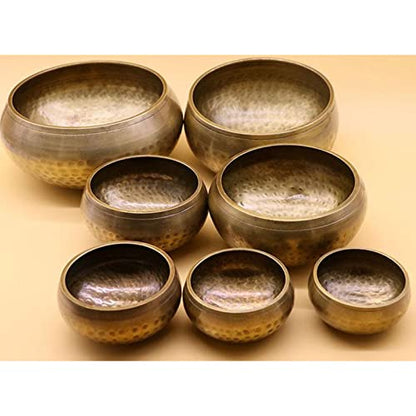 Tibetan Singing Bowl with Wood Stick Cushion Sound Bowl Handcraft Yoga Balancing
