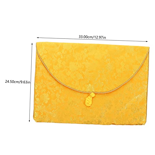 Ethnic Style Brocade Small Bag Quran Cover Case File Organizer for Buddhist Sundries