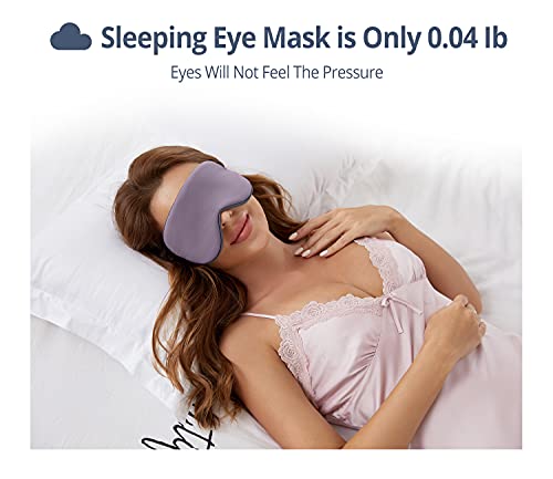 Sleeping Mask 2 Pack, Warm, Cool Double-Sided Use of Sleep Mask, Super Soft Blindfold with Adjustable Strap, Block Out Light, Comfort Sleep Eye Mask for Travel Meditation Nap - color: Purple/Pink + White/Orange