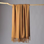 CUDDLE DREAMS Premium Cashmere Throw Blanket with Fringe, Luxuriously Soft (Camel) - color: Camel