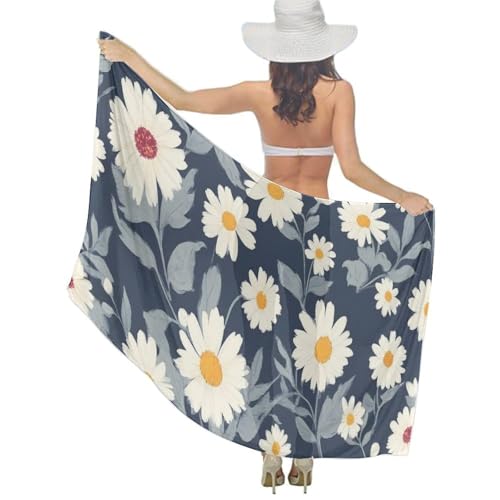 Fashion Chiffon Beach Sarong Sheer Swimsuit Wrap Tranel Long Scarf Decor - color: Color582
