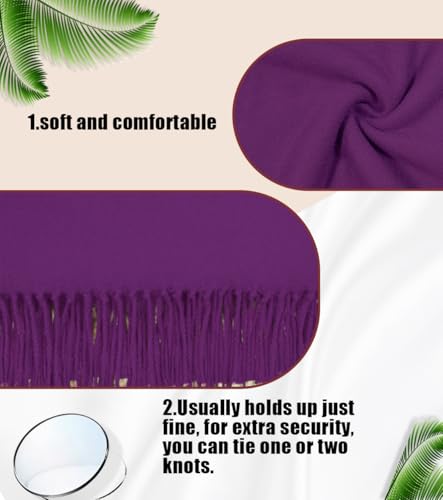 Winter Soft Long Scarf, Pashmina Shawls and Wraps, Warm Large Scarves for Men Women Evening Dress Wedding - color: Purple