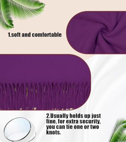 Winter Soft Long Scarf, Pashmina Shawls and Wraps, Warm Large Scarves for Men Women Evening Dress Wedding - color: Purple