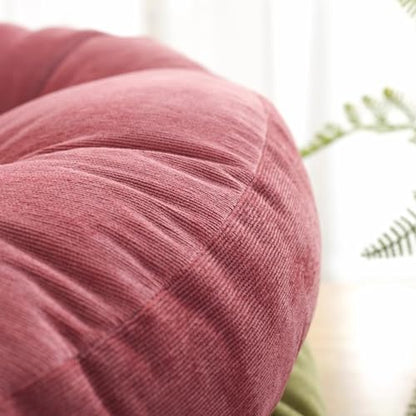 Round Corduroy Floor Pillow Dual Tatami Floor Cushion Thicken Washable Seat Cushion for Industrial Dining Living Room Kitchen