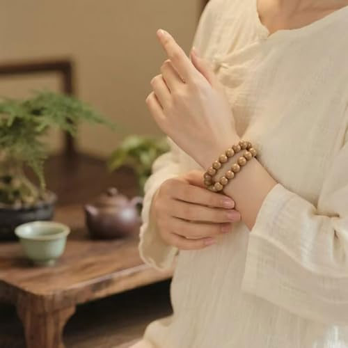 DomKim Handmade Chinese Fragrant Botanical Beads Herbal Incense Mala Bracelet Natural for Calm, Aromatherapy - size: 8mm*46