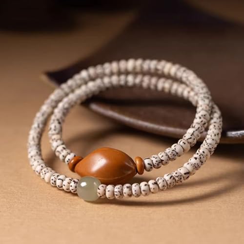 Natural Star Moon Bodhi Bracelet for Women Men Double-loop Winding Star Moon Bead Bracelet Meditatioon Healing Anxiety Relief Energy Buddha Bead Bracelets Birthday Gift - color: Bodhi 73