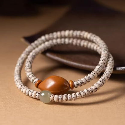 Natural Star Moon Bodhi Bracelet for Women Men Double-loop Winding Star Moon Bead Bracelet Meditatioon Healing Anxiety Relief Energy Buddha Bead Bracelets Birthday Gift - color: Bodhi 73