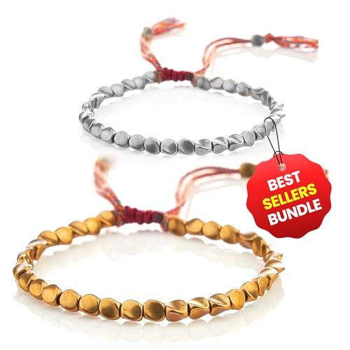 Buddha & Karma Tibetan Copper Beads Bracelet – Handmade Energy Healing for Strength, Balance & Protection – Adjustable Spiritual for Men & Women - color: Best Seller Bundle