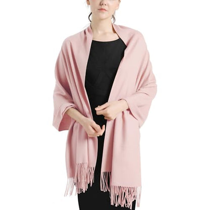 Pashmina Scarf and Shawl - Soft Women Pashminas Wrap for Wedding Evening Party dresses - color: G#. Old Pink