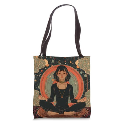 Meditate Yoga Meditation Spiritual Warrior Buddha Tote Bag