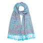 Paisley Pashmina Rave Shawl Scarf-Women's Reversible Ethnic Jacquard Pashmina Wraps for Travel - color: C#.blue