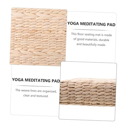 Alipis 1pc Boho Straw Mat for Yoga Meditation Decor Comfortable Seating Ground Pad