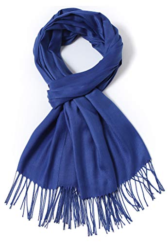 Cindy & Wendy Pashmina Shawls and Wraps Scarf for Women Soft Large Winter Shawl for Evening Dress Wedding Party - color: Royal