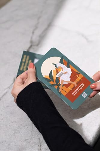 Mirror Affirmation Cards - 55 Mindfulness Cards with Mirror | Discover Your Five Power Sources: Genius, Beloved, Guardian, Warrior, and Royal. Inspirational Quotes Affirmation Cards for Motivation, Meditation, and Self-Care