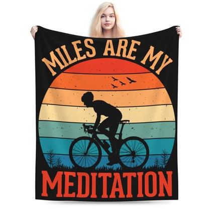 Miles are My Meditation Throw Blanket for Men Women Couch Bed Sofa Throw Blanket 60"x50" Blankets - size: 60"x50"